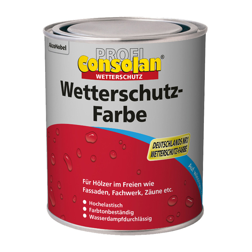 Consolan Farbe Wetterschutz-Farbe Profi, Schwarz, 750 ml Consolan Farbe Wetterschutz-Farbe Profi, Schwarz, 750 ml