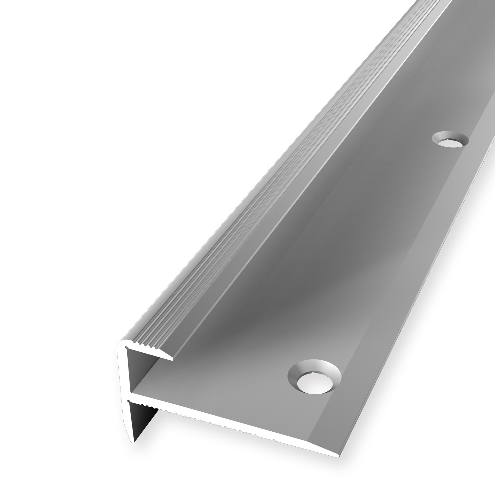 Küberit Treppenkantenprofil 808, Silber, 7 x 30/ 17 mm x 250 cm