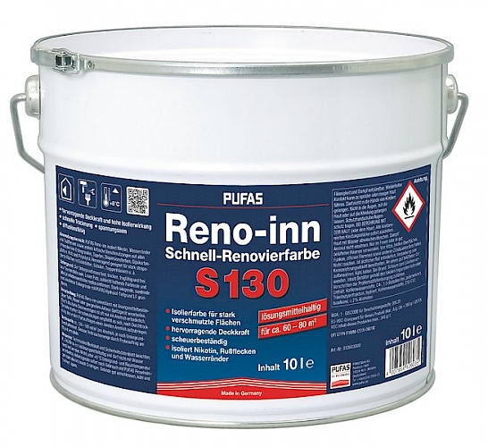 Pufas Schnell-Renovierfarbe Reno-inn S130, 10 l Pufas Schnell-Renovierfarbe Reno-inn S130, 10 l