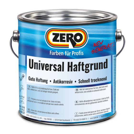 ZERO-LACK Universal Haftgrund New Generation, 127 Schwarz, 750 ml