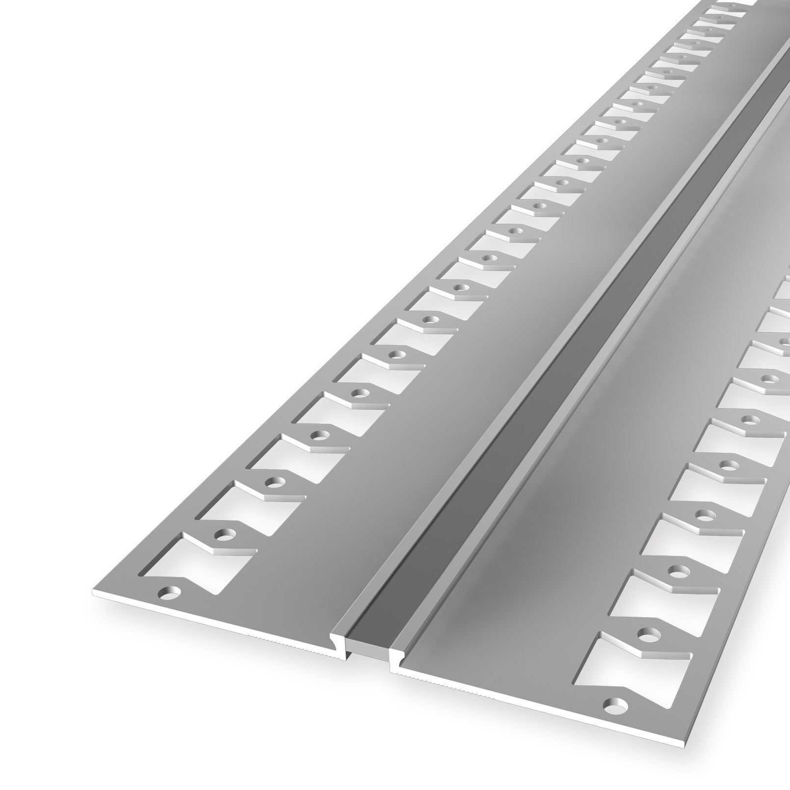 Küberit Breites Dehnfugenprofil 986 S, Silber/ Grau, 3 mm x 300 cm