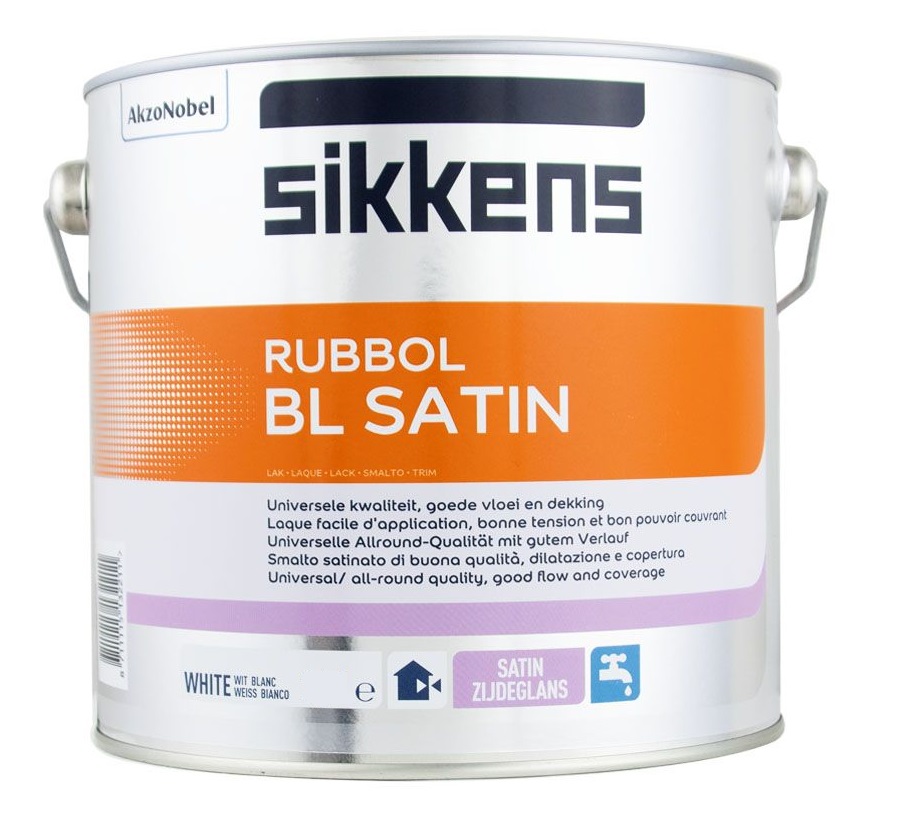 Sikkens Acryllack Rubbol BL Satin, Weiß, 2,5 l