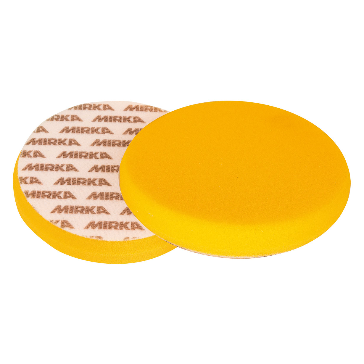 Mirka gelbes Schaumstoffpad PRO flach, Ø 85 mm x 20 mm, 2er Pack