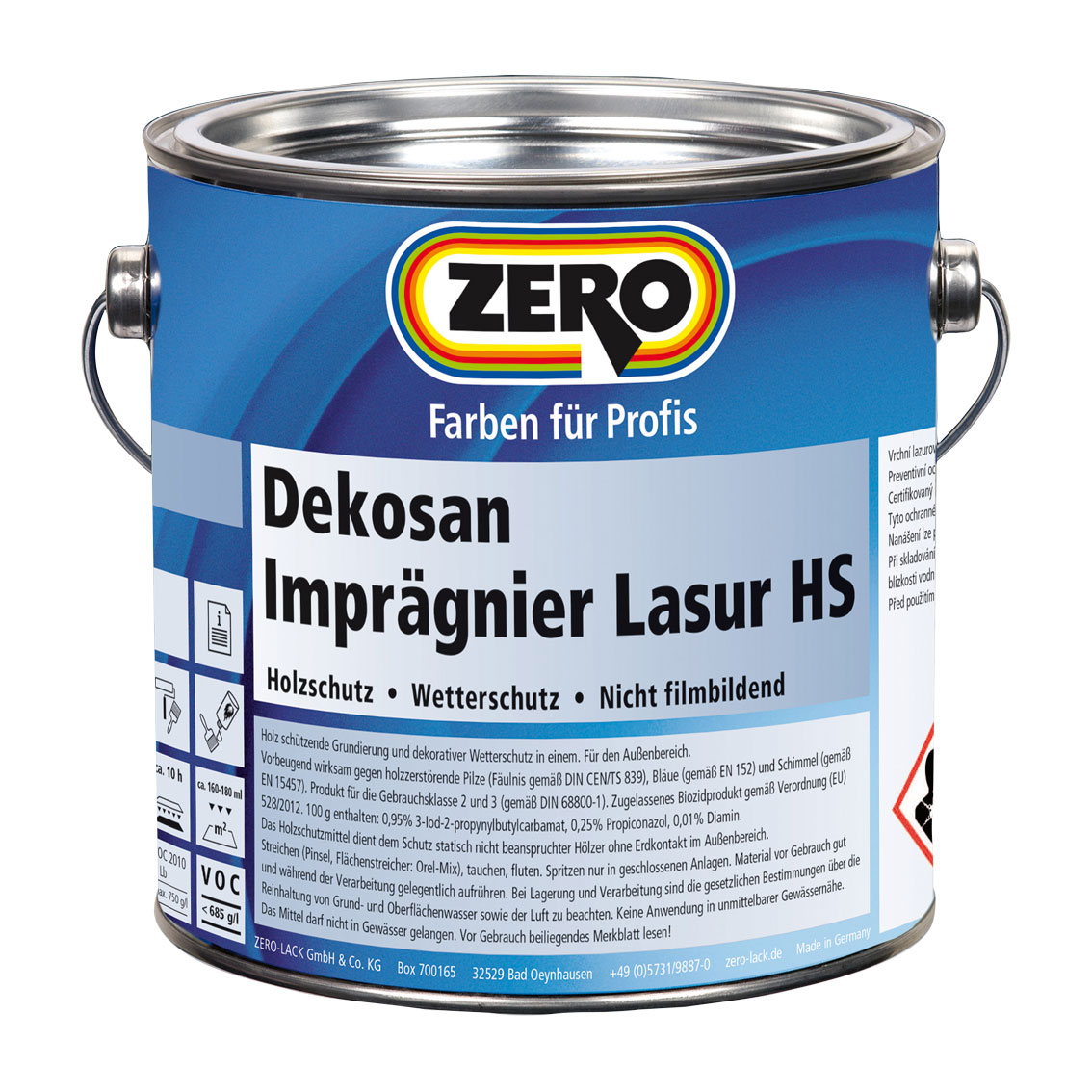 ZERO-LACK Dekosan Imprägn.-Lasur HS ebenholz