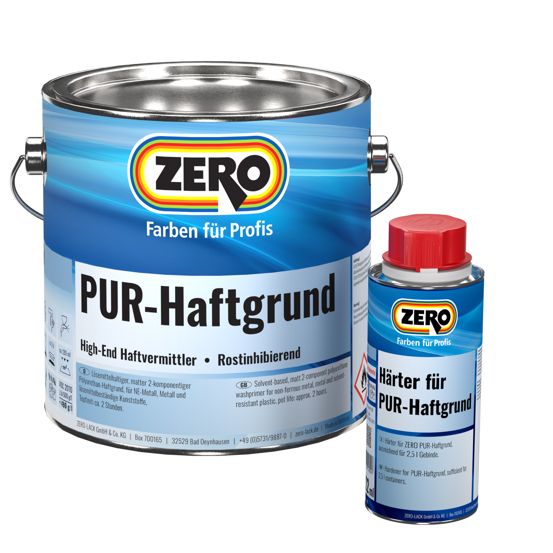 ZERO-LACK Haftgrund PUR New Generation, Weiß, 2,5 l