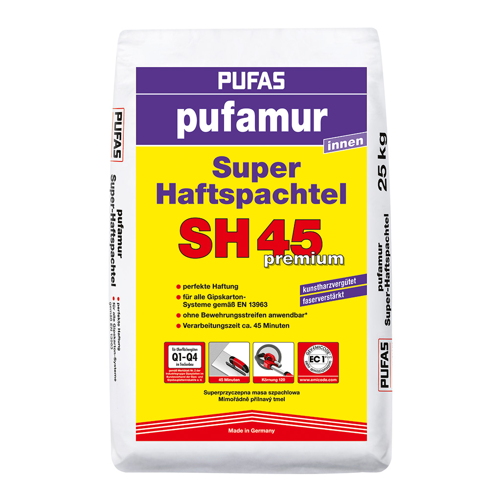 Pufas Pufamur Super-Haftspachtel SH45 Premium, 25 kg Pufas Pufamur Super-Haftspachtel SH45 Premium, 25 kg