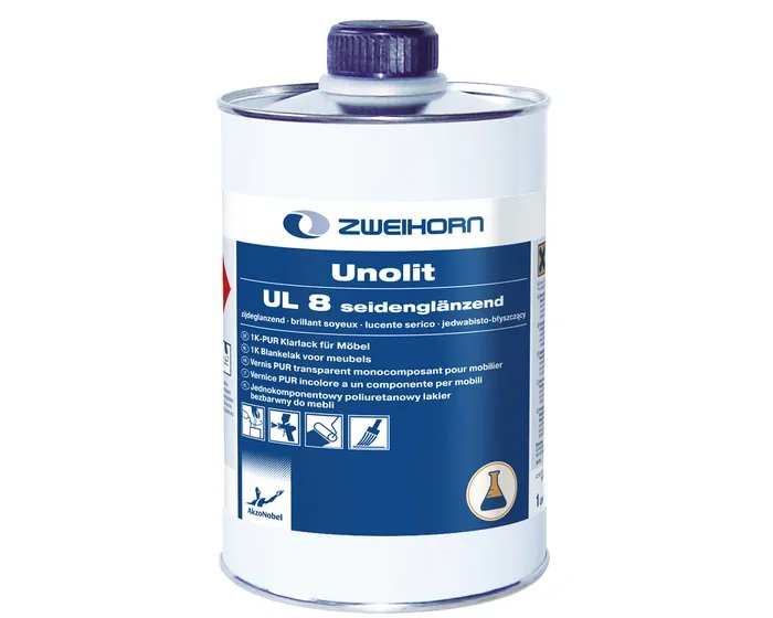 Zweihorn Klarlack Unolit UL 8 Seidenglanzend, 1 l