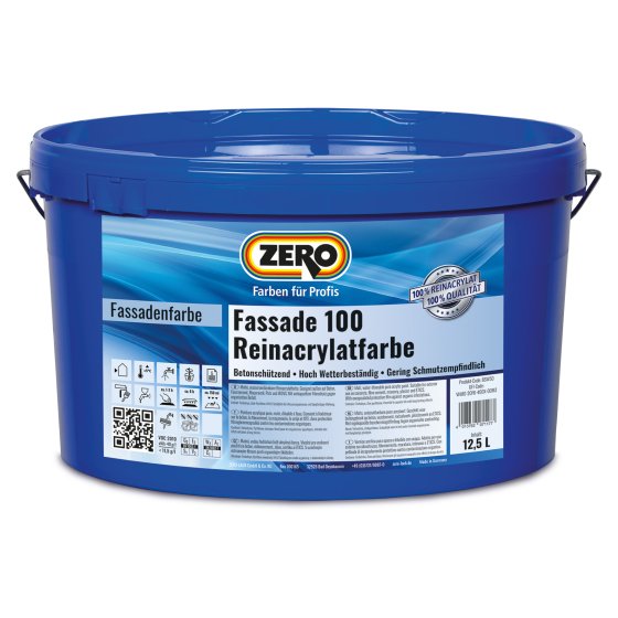 Zero Arcylatfarbe Fassade 100 Reinacrylatfarbe