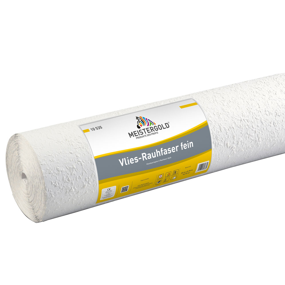 Meistergold Vlies-Rauhfaser, Fein, Weiß, 0,75 x 25 m