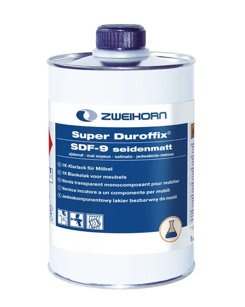 Zweihorn Klarlack Super Duroffix SDF-9, Seidenmatt, 1 l