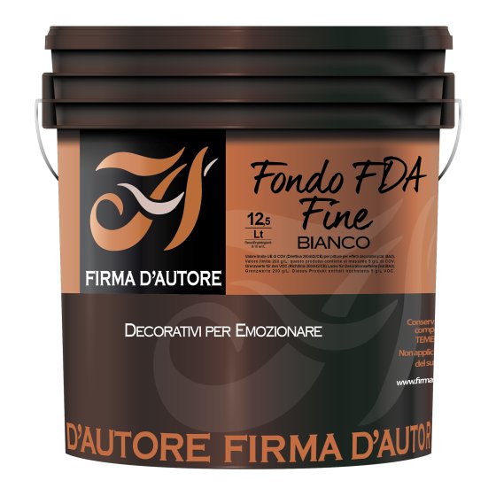 Firma D'Autore Grundierung Fondo Fine Bianco, Weiß, 2,5 l