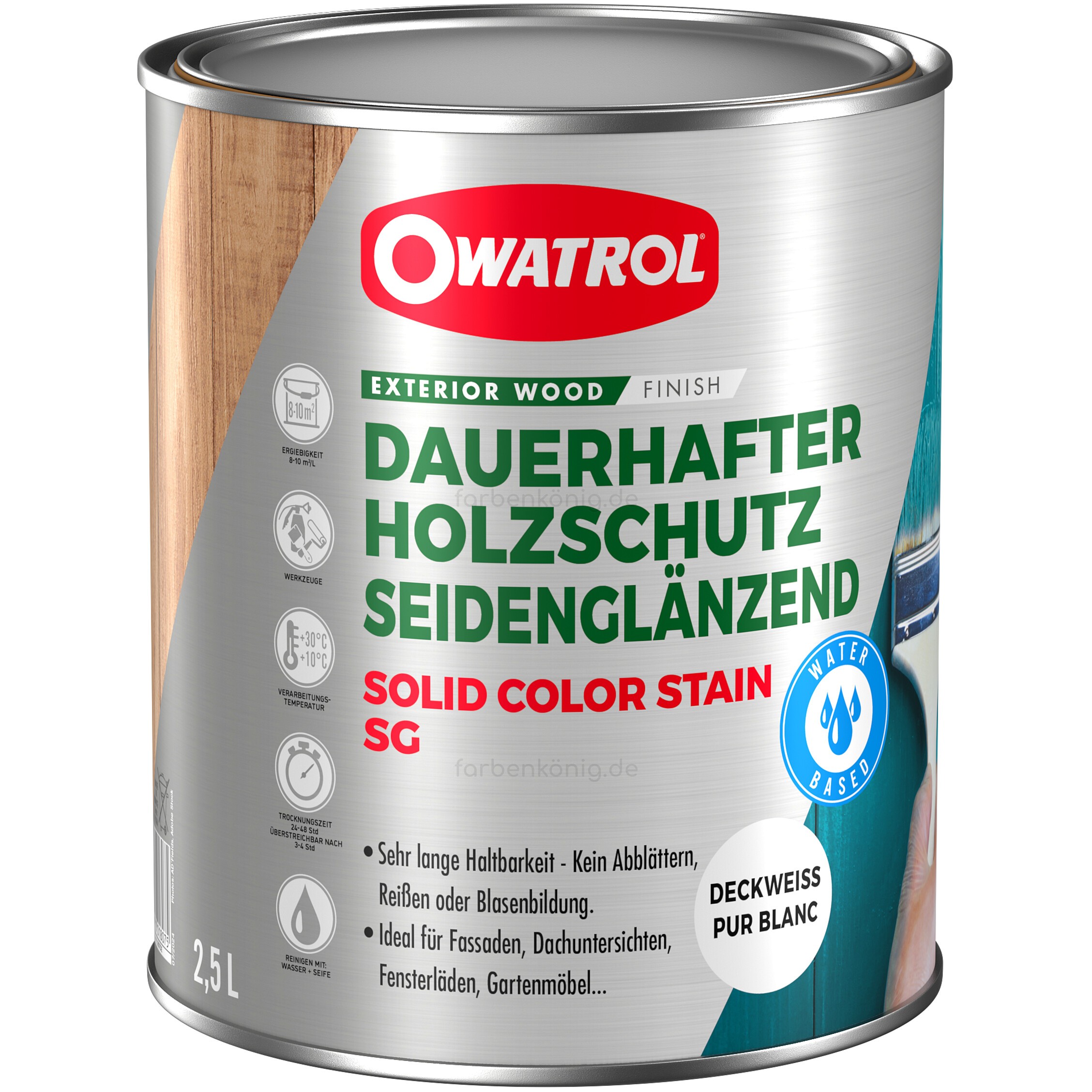 Owatrol Holzschutz Solid Color SG Base Deeptone, 970 ml