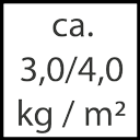 Verbrauch ca. 3,0/4,0 kg/m2 Verbrauch ca. 3,0/4,0 kg/m2