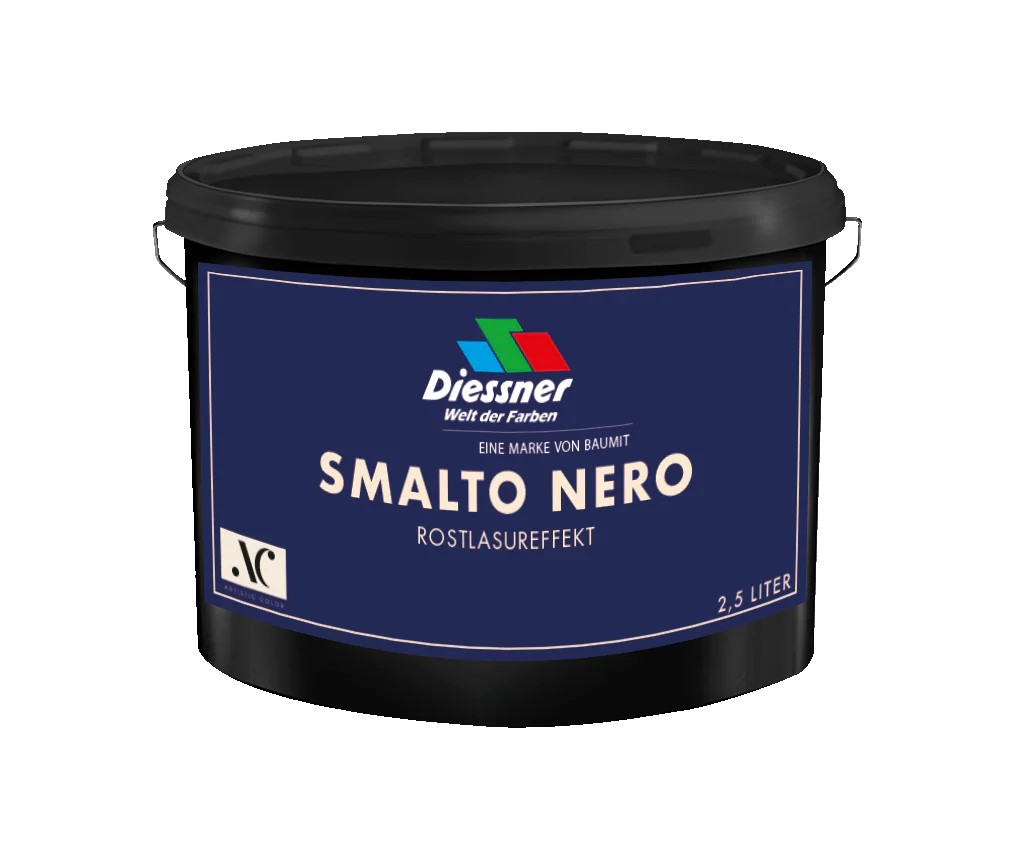Diessner Artistic Color Lasur Smalto Nero, Schwarz, 2,5 l