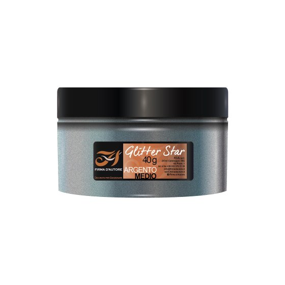 Firma D'autore Glitter, Argento Fine, 100 g