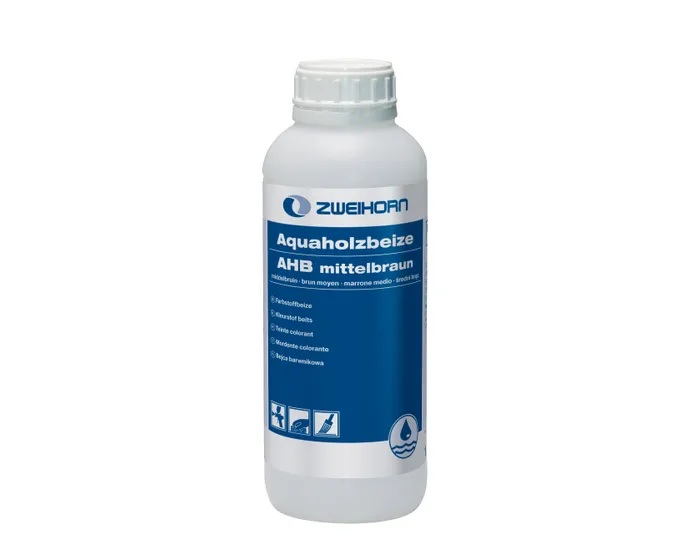 Zweihorn Aquaholzbeize AHB, Mittelbraun, 1 l