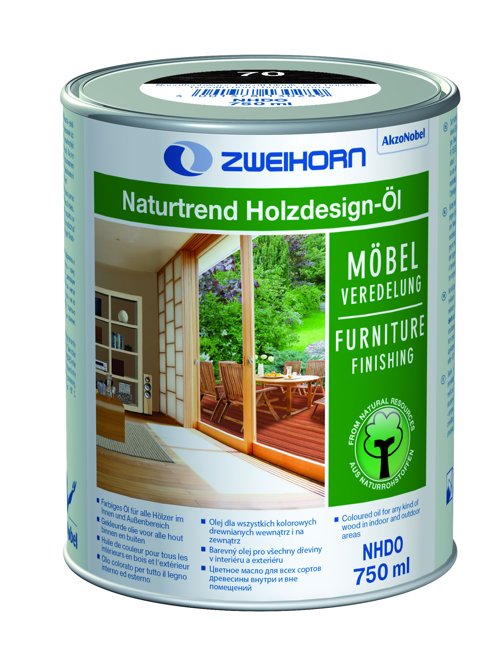 Zweihorn Naturtrend Holzdesign-Öl, Nussbaum, 750 ml