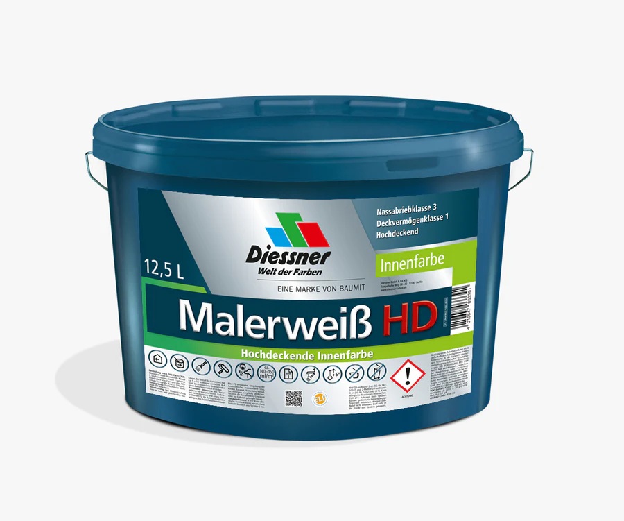 Diessner Diesco Malerweiß HD, Weiß, 12,5 l