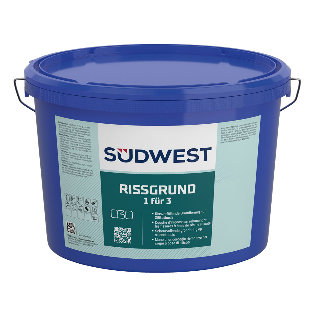 Südwest RissGrund 1 für 3 Weiß, 12,5 l