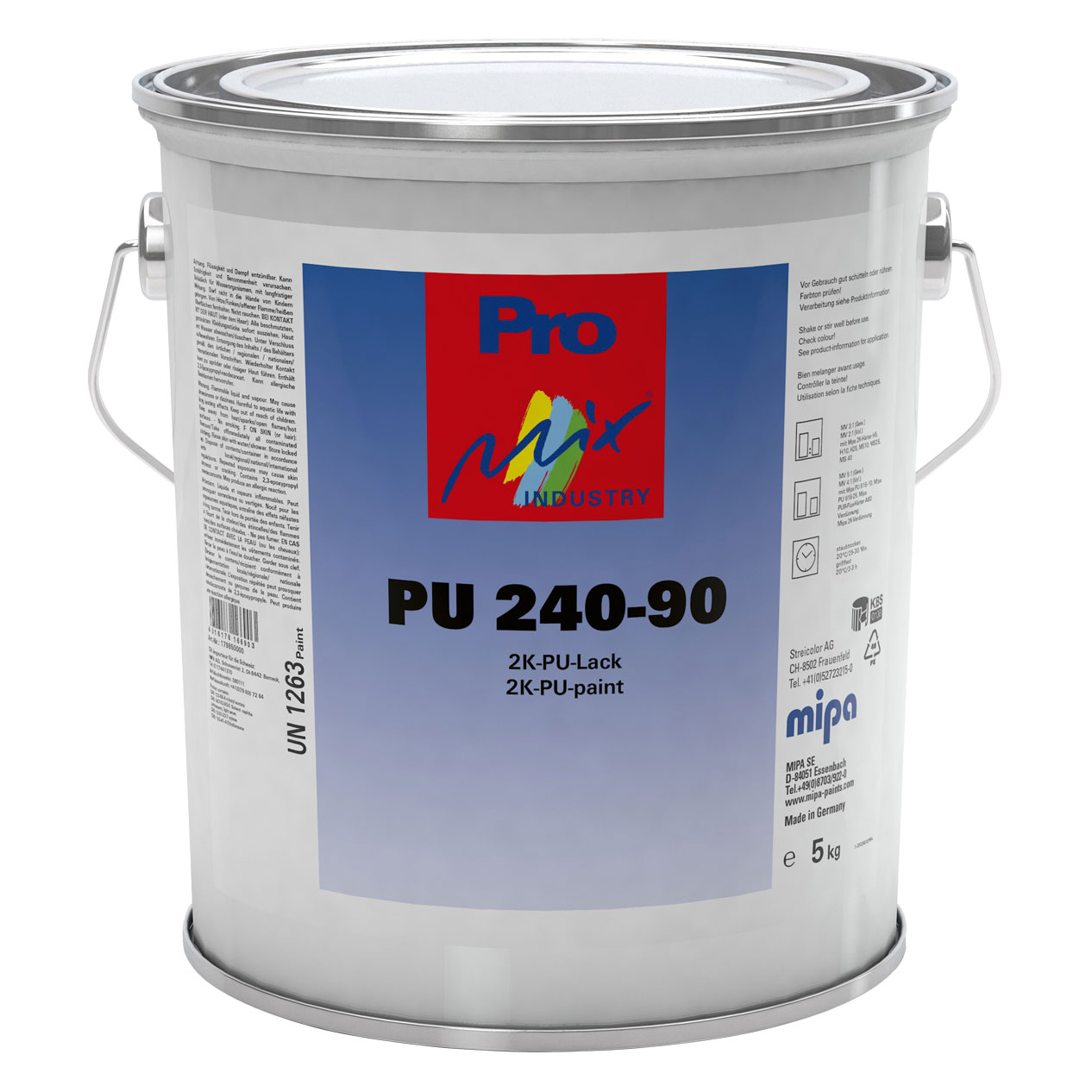 Mipa PU 240-90 2K-PU-Lack Glänzend, Gelbgrün, 5 kg
