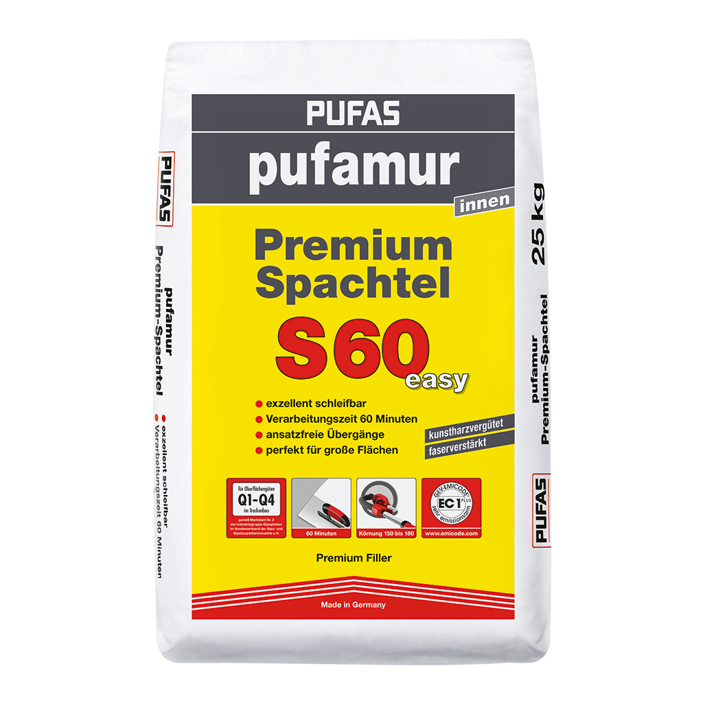 Pufas Pufamur Premium Spachtel S60 Easy, 25 kg Pufas Pufamur Premium Spachtel S60 Easy, 25 kg