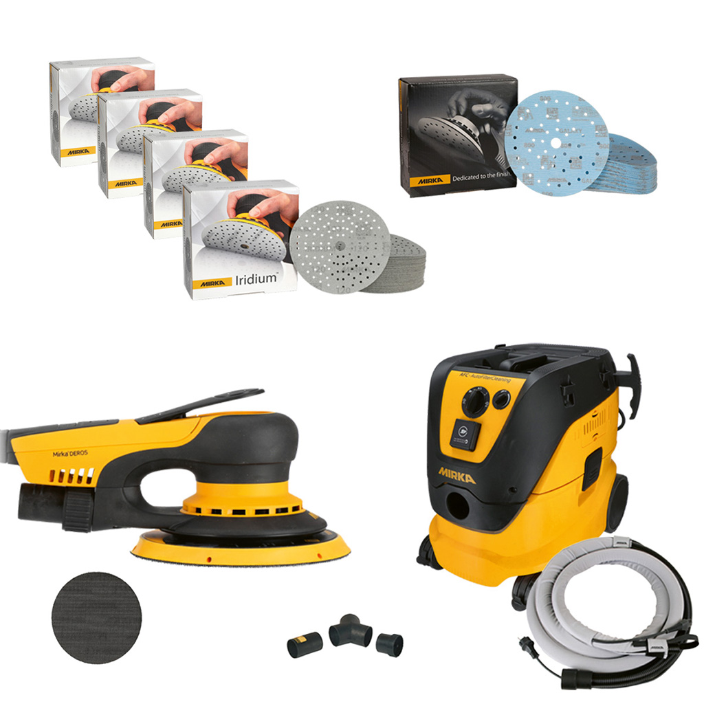 Mirka DEROS II-Set/ Iridium, Sauger 1230 L AFC EU 230V, (4m)-ART
