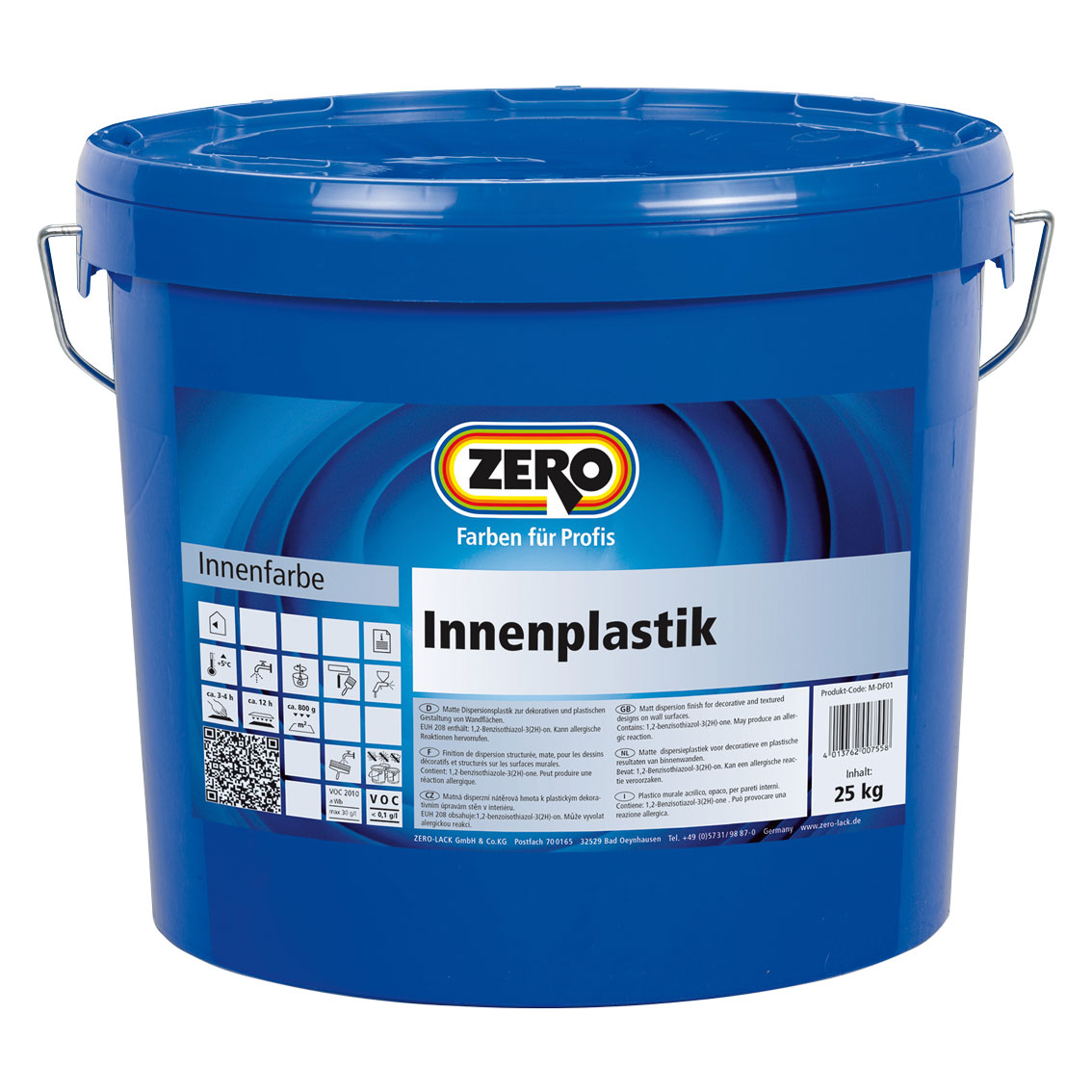 ZERO-LACKE Dispersionsplastik, Altweiß, 25 kg