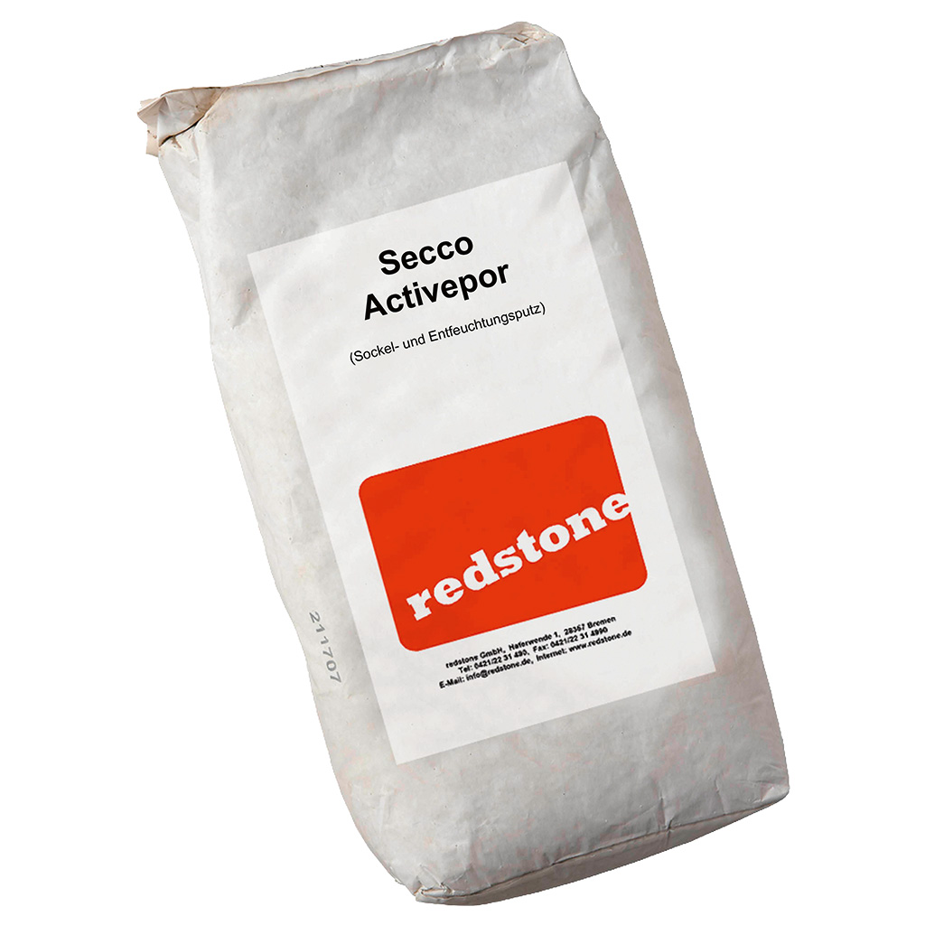 Redstone Sockel- und Entfeuchtungsputz Secco Activepor, 25 kg Redstone Sockel- und Entfeuchtungsputz Secco Activepor, 25 kg