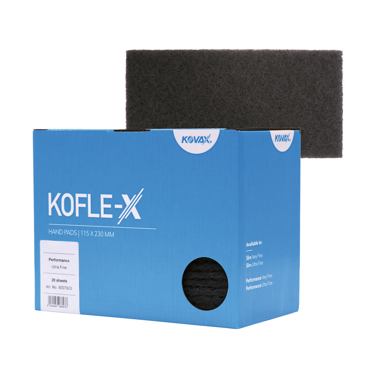 Kovax Kofle-X Performance Handpads, Grau, 115 x 230 mm, Ultrafein
