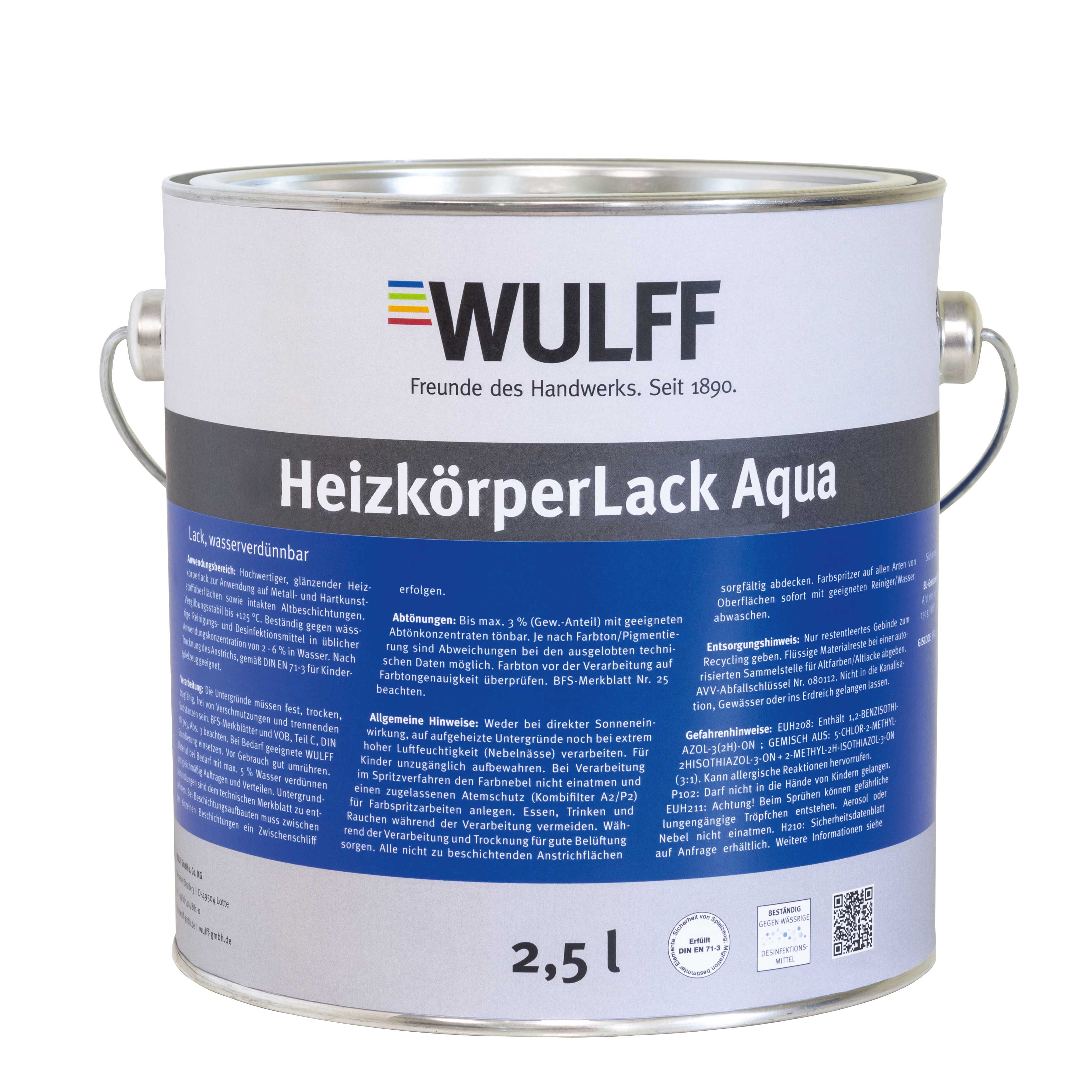Arculux® HeizkörperLack Aqua, Weiß, 2,5 l