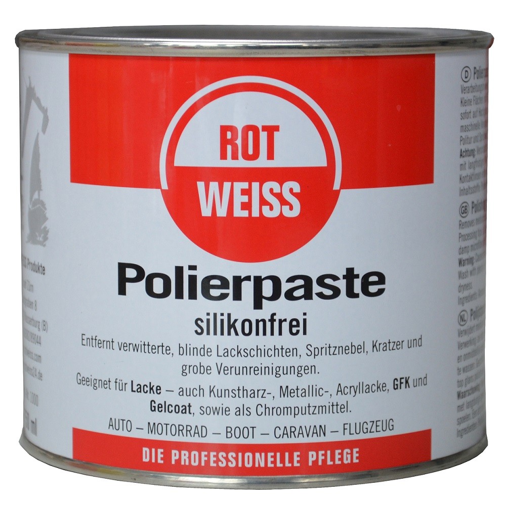 Rotweiss Polierpaste, Silikonfrei, 750 ml