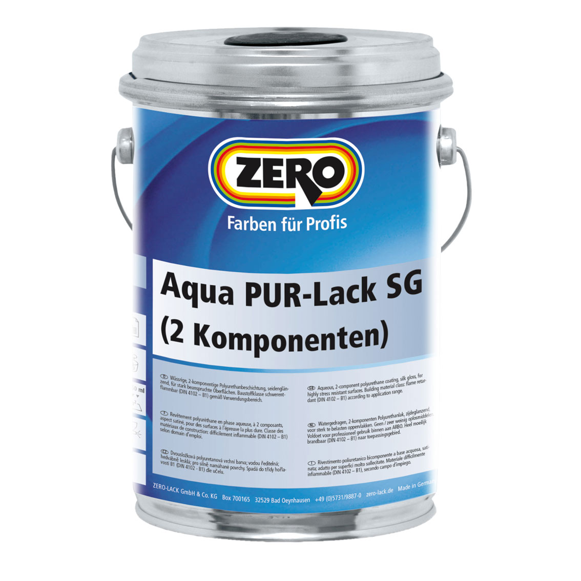 ZERO-LACK Aqua PUR Lack SG, Farblos
