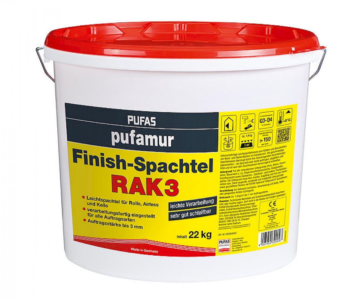 Pufas Pufamur Finish-Spachtel RAK3, 22 kg