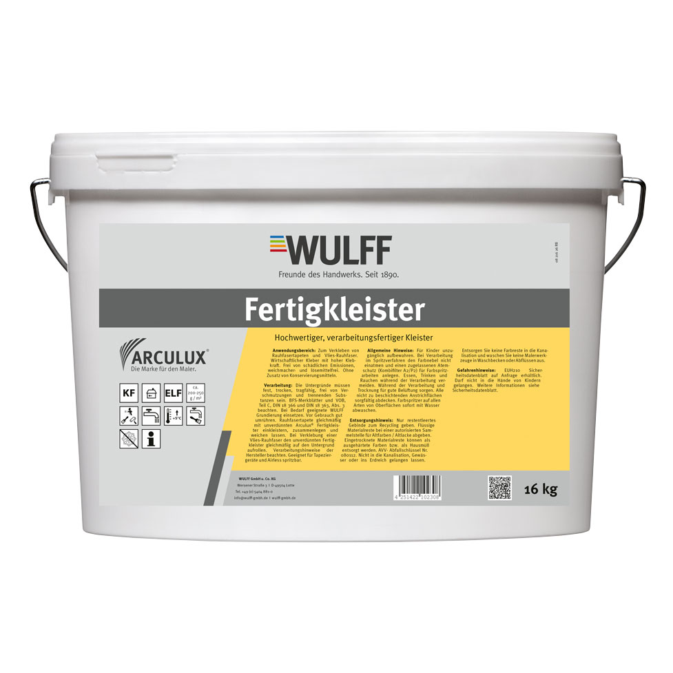 Colle à Tapisserie Prête à L’emploi PUFAS – 3 Kg, Pour Intissé Et Rauhfaser, 16 M²