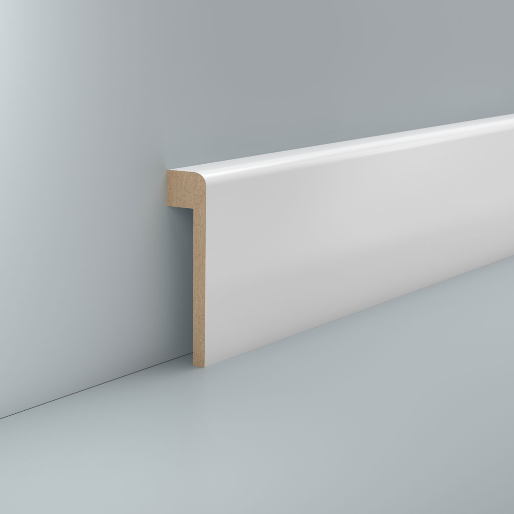 Südbrock Abdeckleiste für Fliesensockel, Weiß, 1,9 x 8 cm