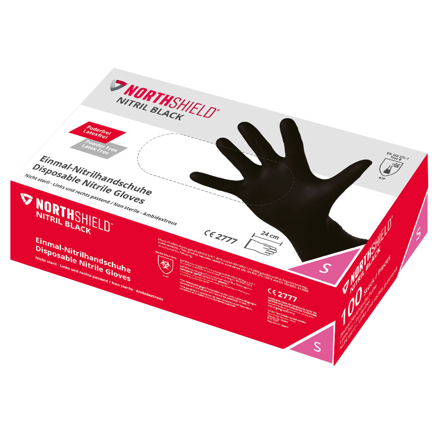 Northshield Lackierhandschuh Nitril Black Strong, 100er Pack