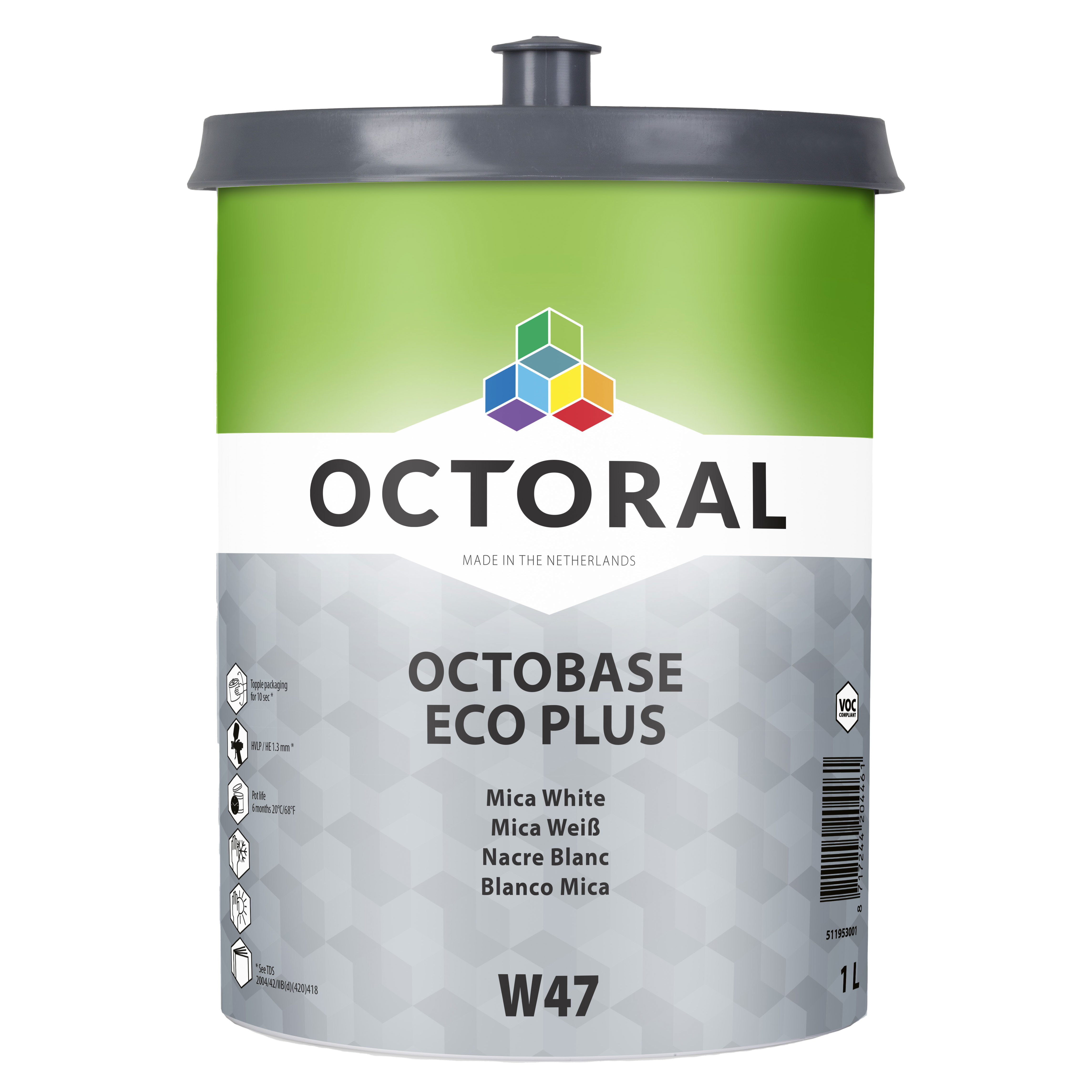 Octobase Eco Plus Mica Weiß, 1 l