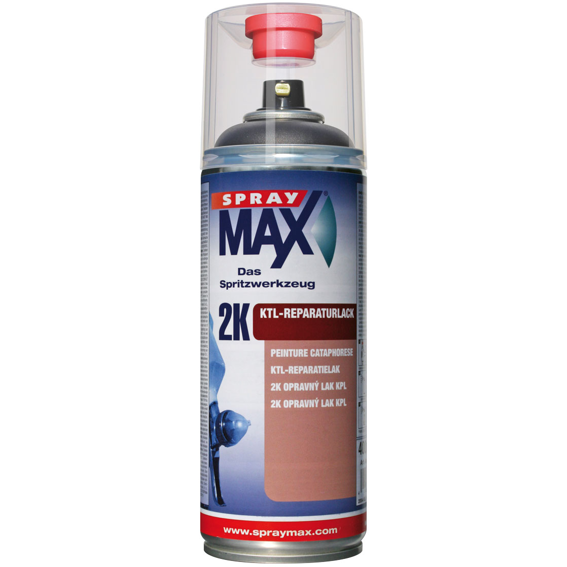 SprayMax 2K KTL Reparaturlack, Schwarz, 250 ml