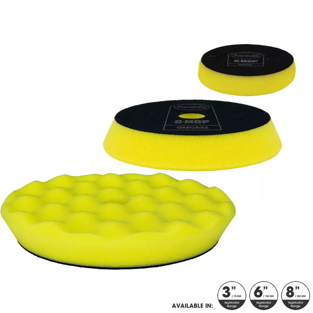 Farécla Schaumstoff-Polierpads G Mop, Gelb, Ø 75 mm