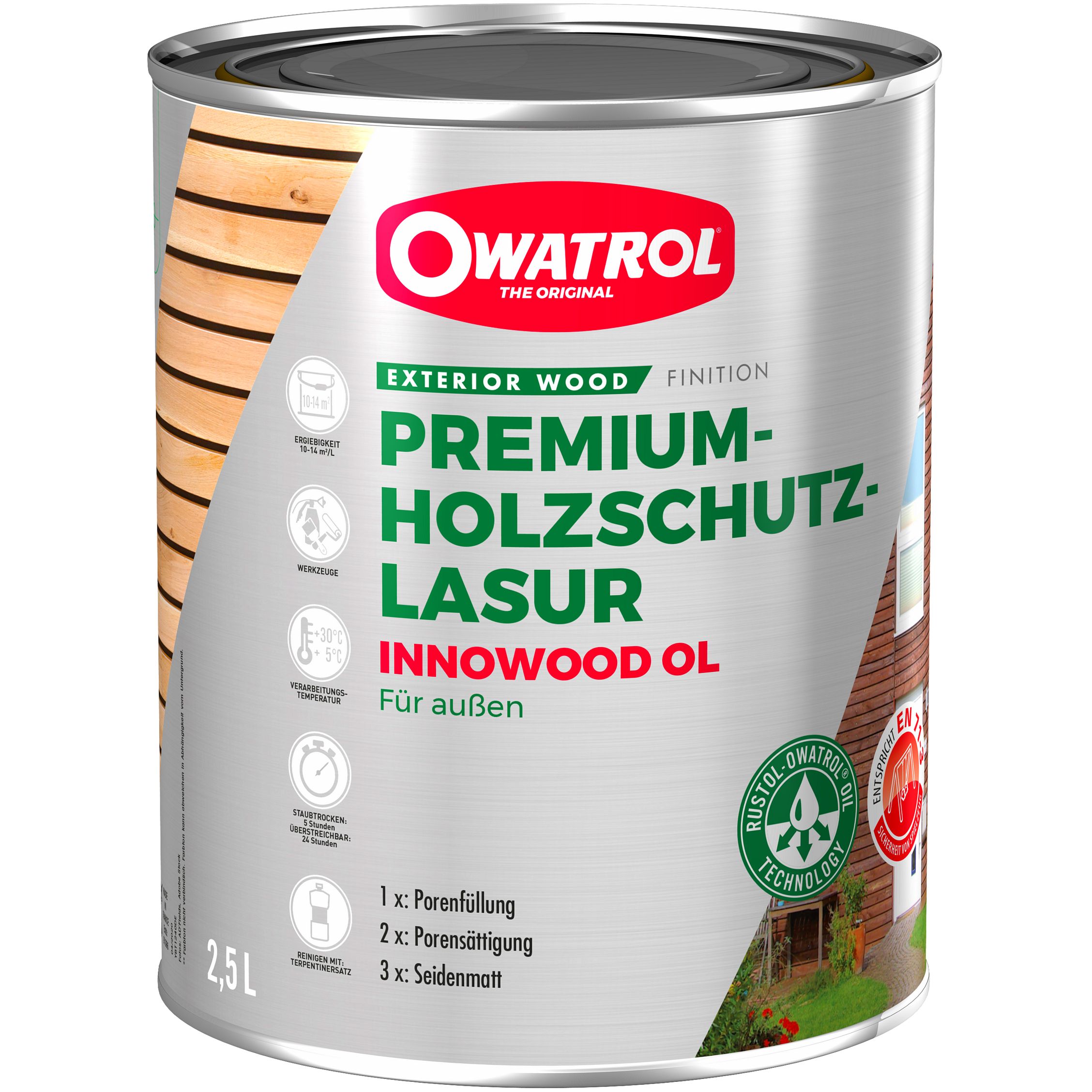 Owatrol Premium Holzschutz-Lasur Innowood Öl, 750 ml