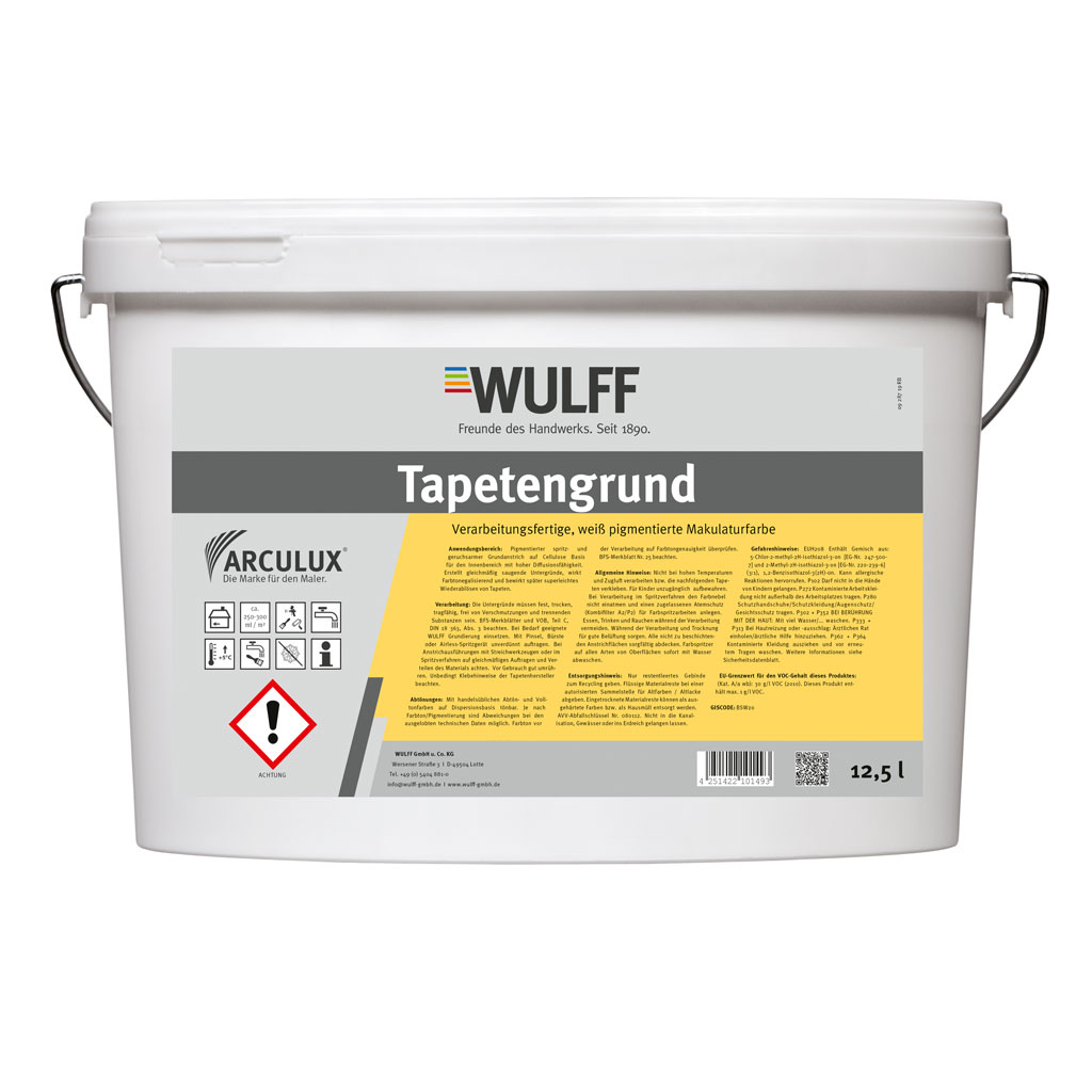 Arculux® Tapetengrund, Weiß, 12,5 l