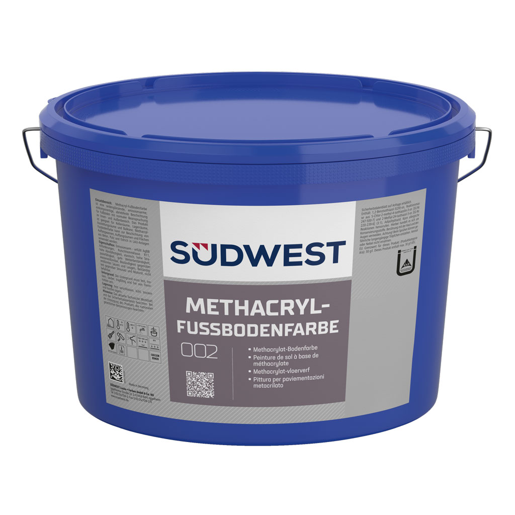 Südwest Methacryl-Fußbodenfarbe, Weiß, 2,5 l