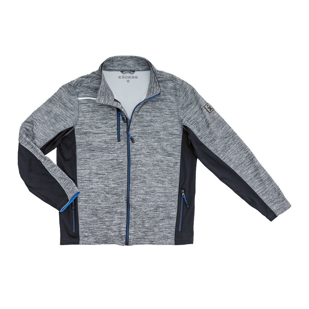 Excess Active Pro Sweatjacke 219, Grau-Melange, Größe 3XL