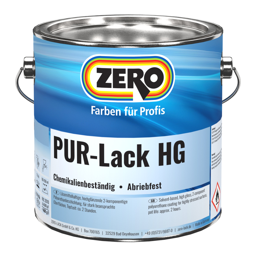 ZERO-LACK PUR Lack Hochglanz New Generation, Weiß, 750 ml