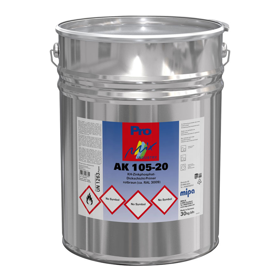 Mipa KH-Zinkphosphat-Dickschicht-Primer AK 105-20, RAL 7021, 30 kg