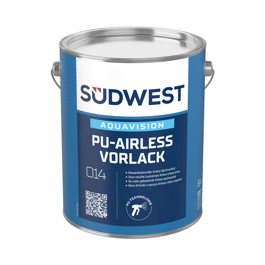 Südwest AquaVision PU Airless Vorlack, Weiß, 5 l