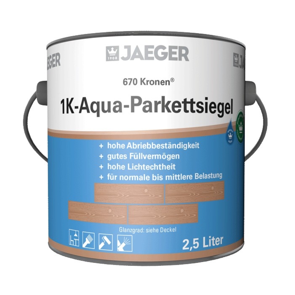 JAEGER Kronen Aqua Parkettsiegel 670, Matt, 2,5 l