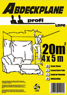 AM LDPE-Abdeckplane, 4 x 5 m, 18 µm AM LDPE-Abdeckplane, 4 x 5 m, 18 µm