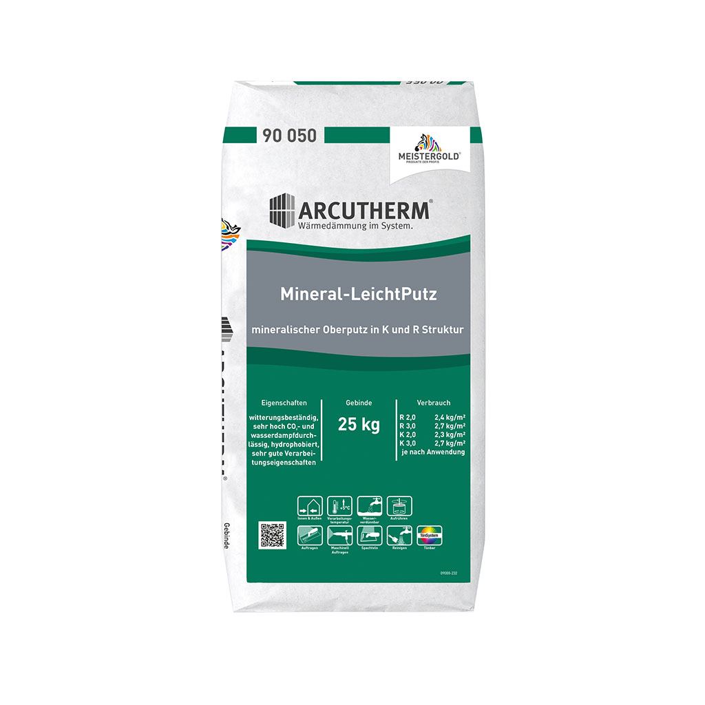 Arcutherm® Mineral-Leichtputz Weiß, K 2