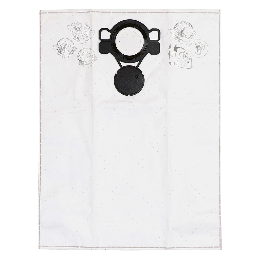 Mirka Fleece-Beutel für Industriesauger 1025 L Klasse, 12 Liter, 5er P